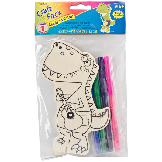 Wood Craft Pack with Marker Dinosaur