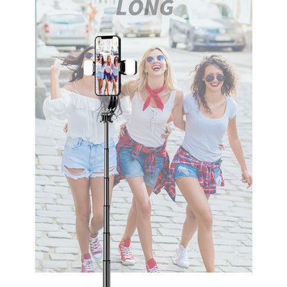 Extended Wireless Selfie Stick With Double Fill Light Adjustable Phone Holder Multifunctional Selfie Stick Cell Phone Stand Compatible For IOS Android Smart Phones L13 extended bracket black