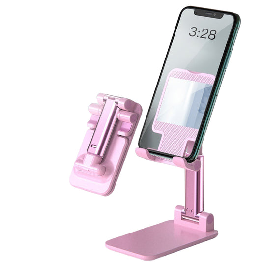 Smart Phone Holder Desk Portable Tablet Cell Phone Holder Tablet Stand Anti-Slip Adjustable Angle Phone Holder Folding Electronic Devices Mount For Mobile Phones Tablet T9 Special Edition [Girl Pink]