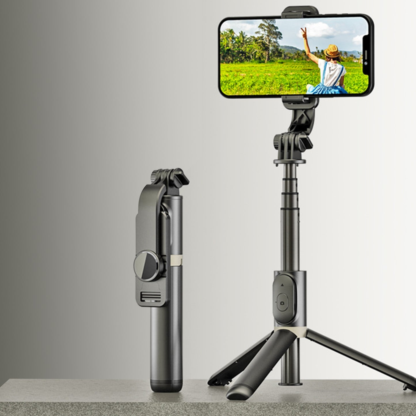 Q03 Extension Rod Adjustable Selfie Stick Tripod Aluminium Alloy Extendable Stick With Remote Control Mobile Phone Tripod Stand Compatible For Android IOS Devices Q03 white