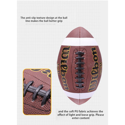 Composite PU Indoor Outdoor Footballs Playground Ball Waterproof Sports Toys For Backyard Indoor Outdoor Sports Yard Games Practice Play Party Supplies dark brown No.9