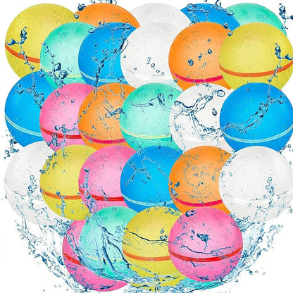 12Pcs Water Balloons Latex Automatic Water Filling Magnetic Suction Water Balls Summer Outdoor Games Random Color