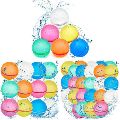 24Pcs Water Balloons Latex Automatic Water Filling Magnetic Suction Water Balls Summer Outdoor Games Random Color