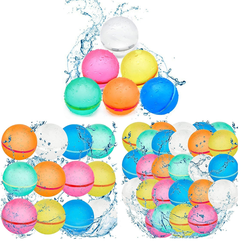 Water Balloons Latex Automatic Water Filling Magnetic Suction Water Balls Summer Outdoor Games 6pcs random color