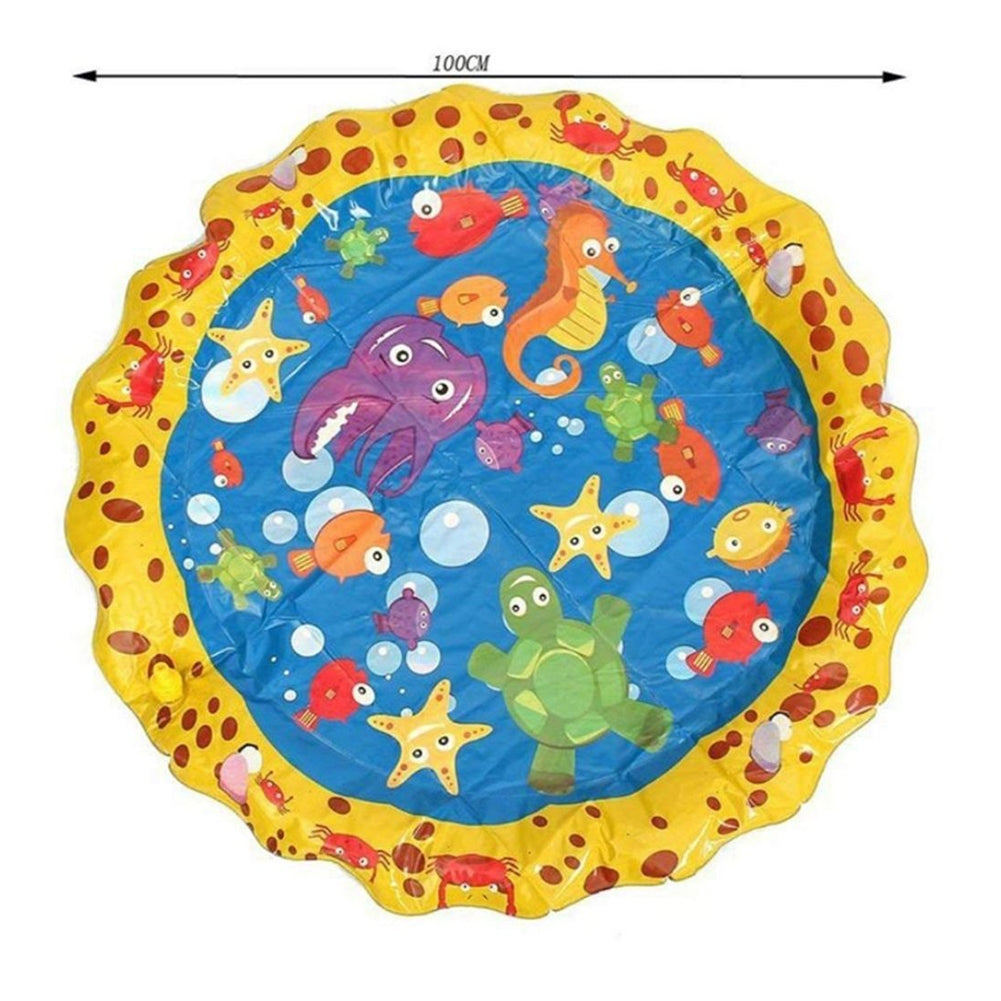 Sprinkler Pad For Kids 39'' Sprinkler Play Mat Outdoor Pool Party Water Play Toys Water Play Game For Kids Pets 100CM