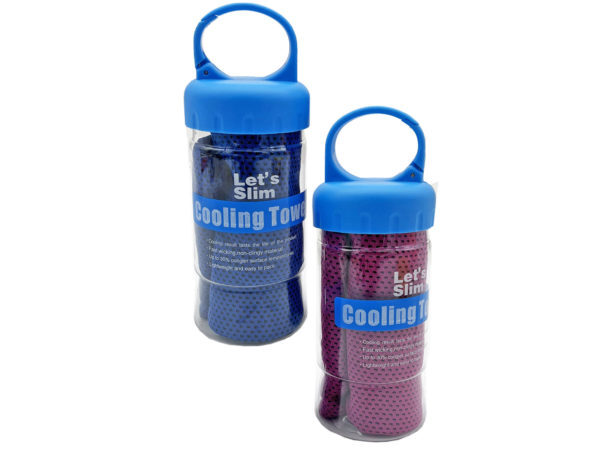 Workout Cooling Towel in Travel Bottle ( Case of 18 )