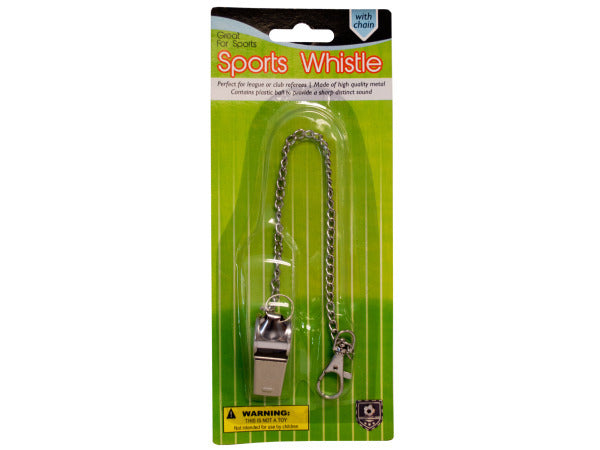 Sports Whistle with Chain ( Case of 144 )