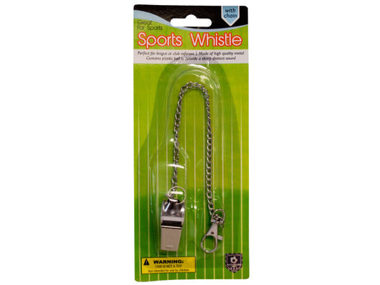 Sports Whistle with Chain ( Case of 144 )