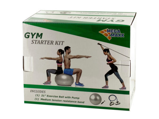 Gym Starter Kit with Exercise Ball Pump & Resistance Band ( Case of 12 )