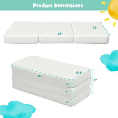 Tri-Fold Pack and Play Mattress with 3 Inch Ultra Soft Foam