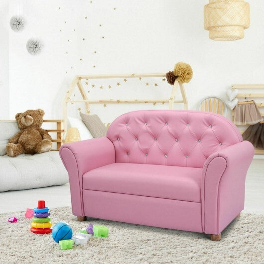 Kids Princess Armrest Chair Lounge Couch - Color: Pink