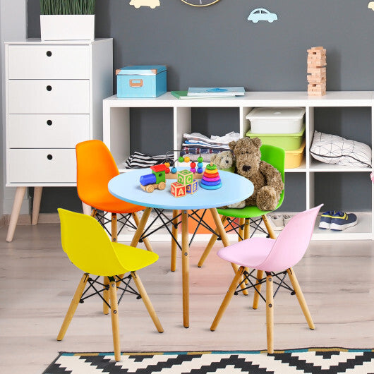 5 Pieces Kids Mid-Century Modern Table Chairs Set