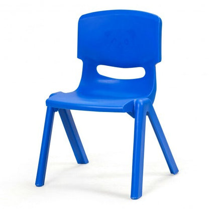 6-pack Kids Plastic Stackable Classroom Chairs-Blue - Color: Blue