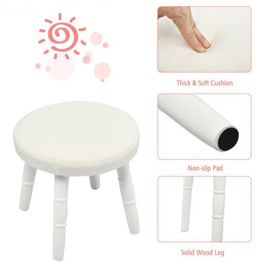 Kids Vanity Makeup Table and Chair Set Make Up Stool