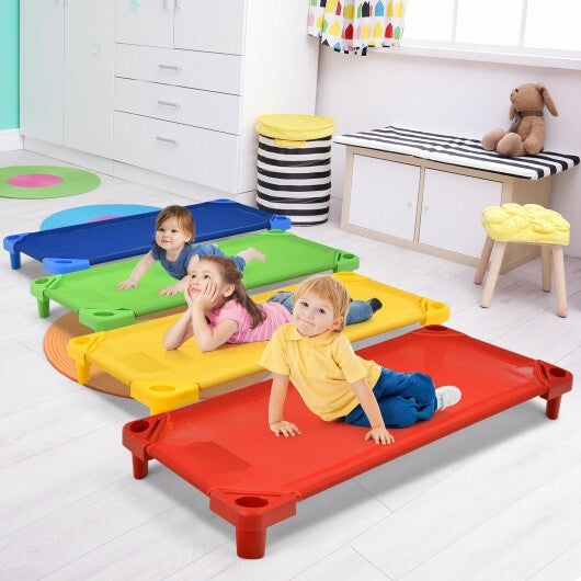 Pack of 4 Colorful Kids Stackable Naptime Cot