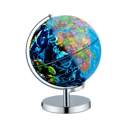 3-in-1 Illuminated World Globe with Stand and  88 Constellations - Color: Blue