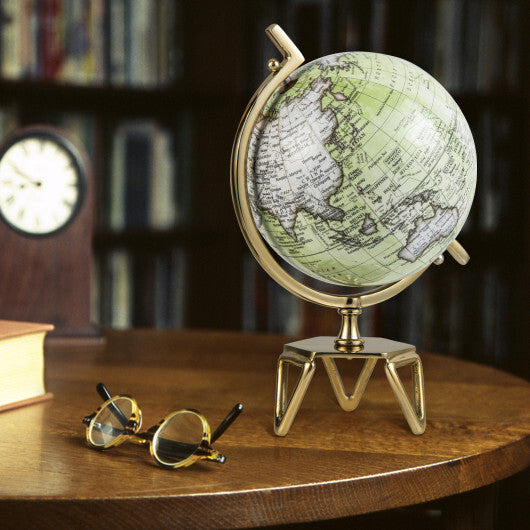 Educational Geographic 5/8/10 Inch World Globe with Triangle Metal Stand-10 inches - Size: 10 inches