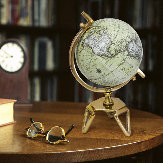 Educational Geographic 5/8/10 Inch World Globe with Triangle Metal Stand-8 inches - Size: 8 inches