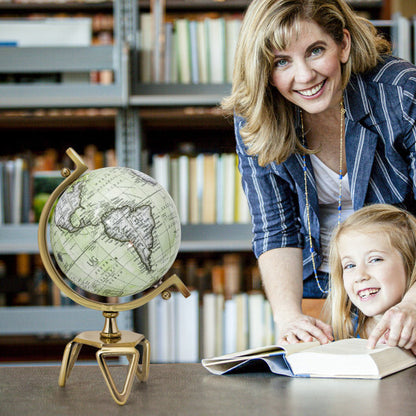 Educational Geographic 5/8/10 Inch World Globe with Triangle Metal Stand-8 inches - Size: 8 inches