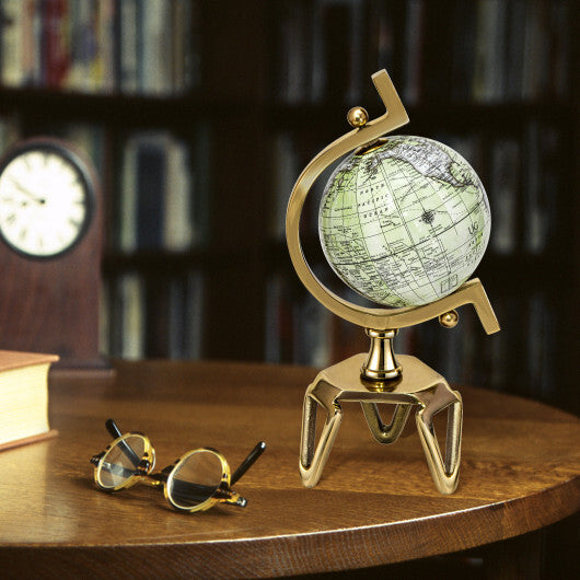 Educational Geographic 5/8/10 Inch World Globe with Triangle Metal Stand-5 inches - Size: 5 inches