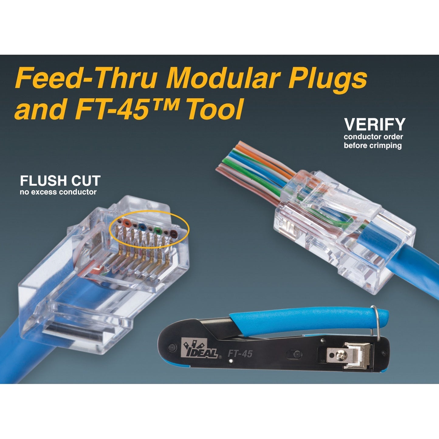 IDEAL 33-507 Feed-Thru RJ-45 Installation Kit