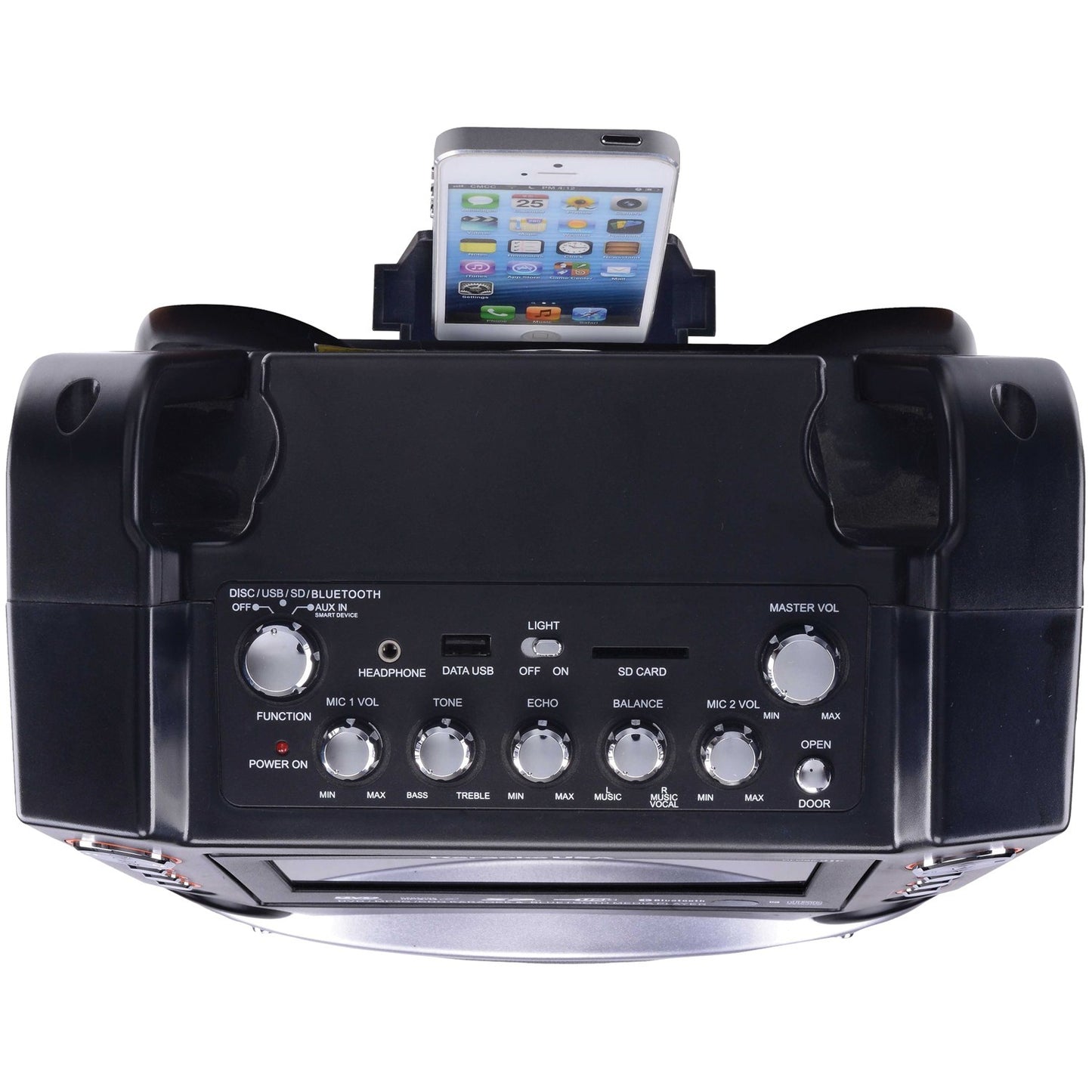 Karaoke USA GF846 Bluetooth Karaoke Machine with Synchronized LEDs