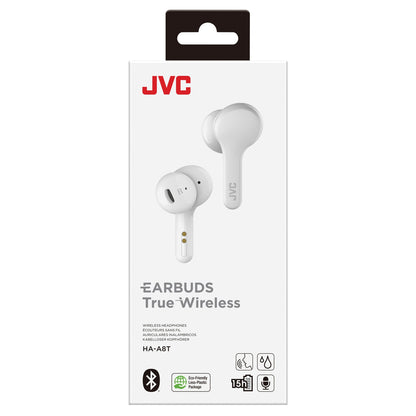 JVC HA-A8TW HA-A8T In-Ear True Wireless Stereo Bluetooth Earbuds with Microphone and Charging Case (White)
