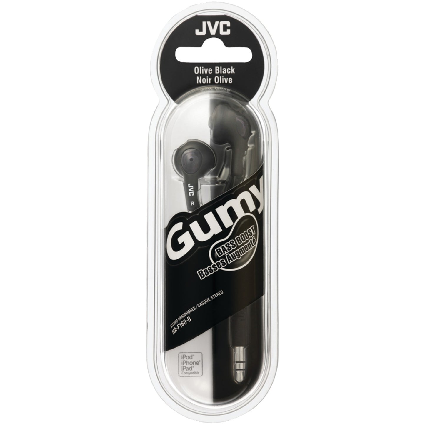 JVC HAF160B Gumy Earbuds (Black)