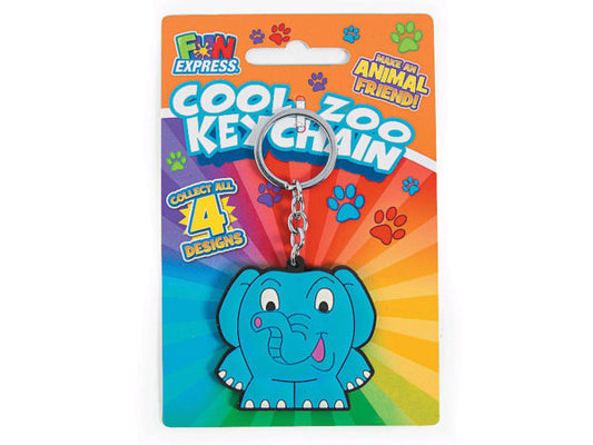 Cool Zoo Animal Keychain in Assorted Animals ( Case of 96 )