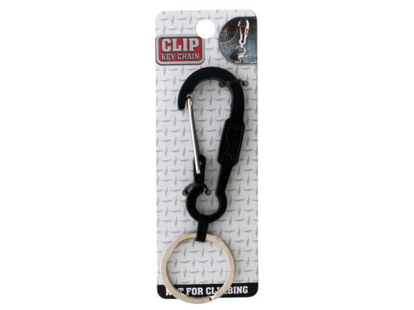 Black Clip Keychain with Skull ( Case of 144 )