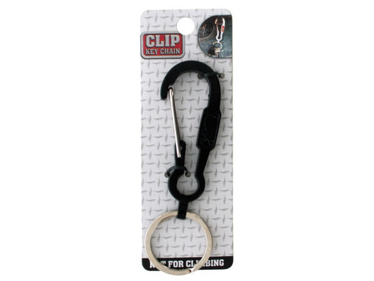 Black Clip Keychain with Skull ( Case of 24 )