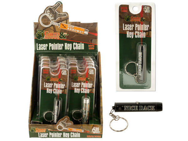 Hunting Laser Pointer Key Chain Countertop Display ( Case of 12 )