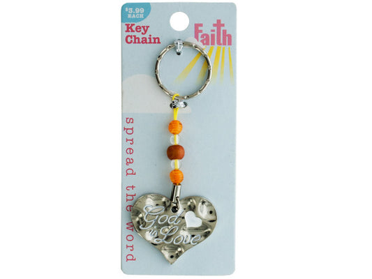 Religious Keychain with Beads ( Case of 108 )