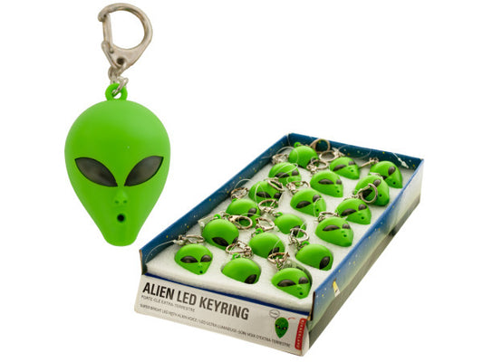 Talking Alien LED Key Chain Countertop Display ( Case of 18 )