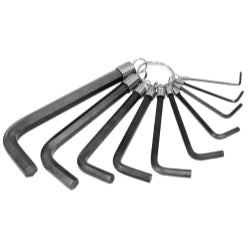 Hex key set 10 pc. metric 1.5mm to 10mm on a ring