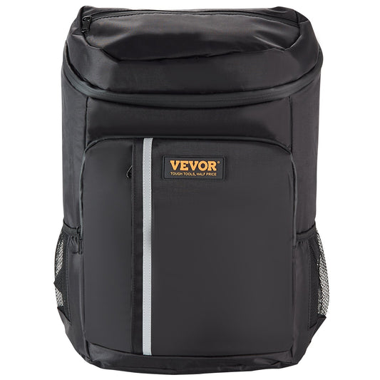 VEVOR Cooler Backpack, 28 Cans Backpack Cooler Leakproof, Waterproof Insulated Backpack Cooler, Lightweight Beach Cooler Bag with Shoulder Padding and Mesh Pocket for Hiking, Camping, BBQ, Black