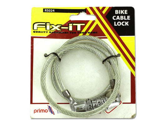Bike Combination Cable Lock ( Case of 12 )