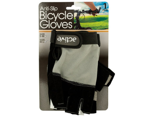 Anti-Slip Bicycle Gloves with Breathable Top Layer ( Case of 4 )