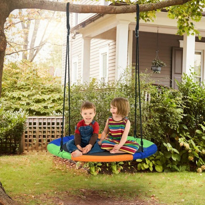 40-Inch Flying Saucer Tree Swing Outdoor Play Set with Easy Installation Process for Kids