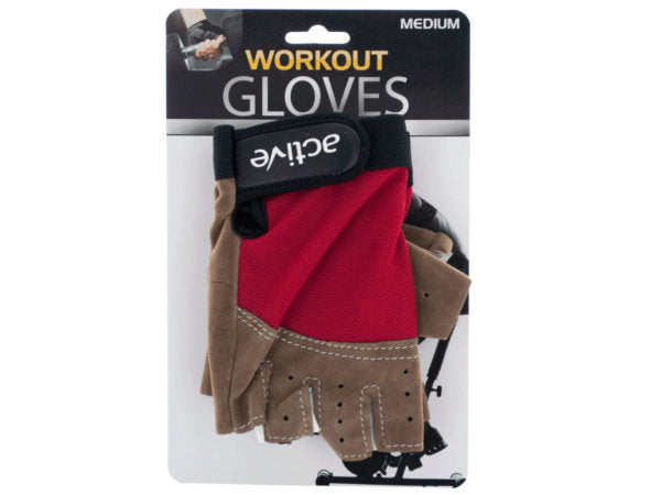 Medium Size Breathable Workout Gloves ( Case of 12 )