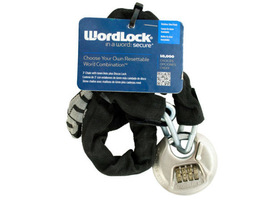 WordLock Shielded Stainless Steel Discus Bike Lock ( Case of 4 )