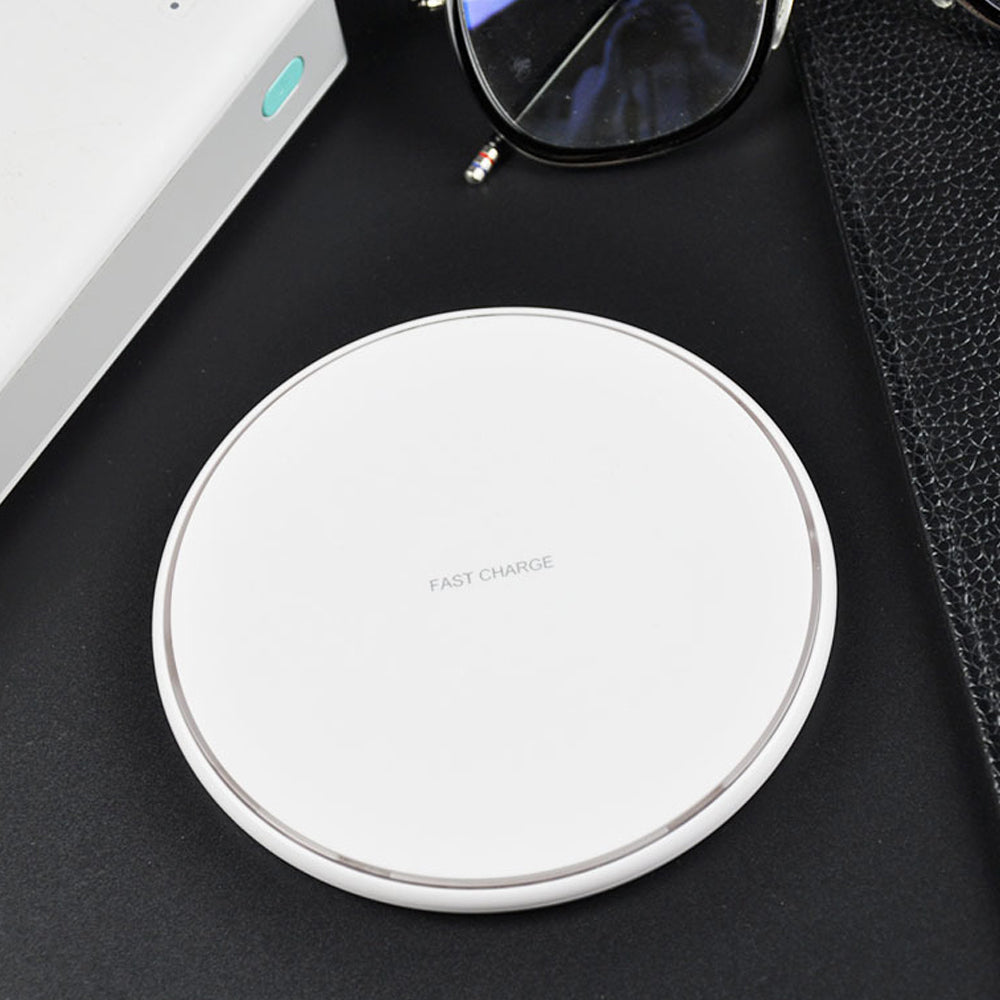 Smart Quick Wireless Charger for iPhone 8/X Samsung Huawei Xiaomi Dedicated Wireless Charging Mobile Phone Fast Charger white