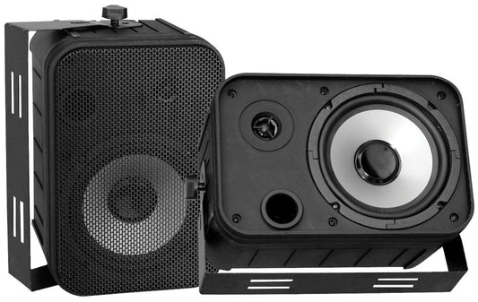 Speakers 6.5" black outdoor pyle pro; pair