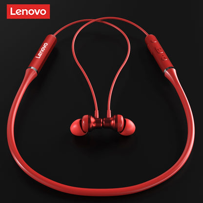 Original LENOVO XE05 Neck-type Bluetooth Headset Sports Waterproof Long Standby Earphones Red