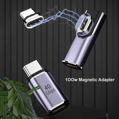 Type-c  Magnetic  Adapter Usb 4.0 C Male To Type-c Female Converter Cable Magnetic Elbow 40gb Connector 40GB straight
