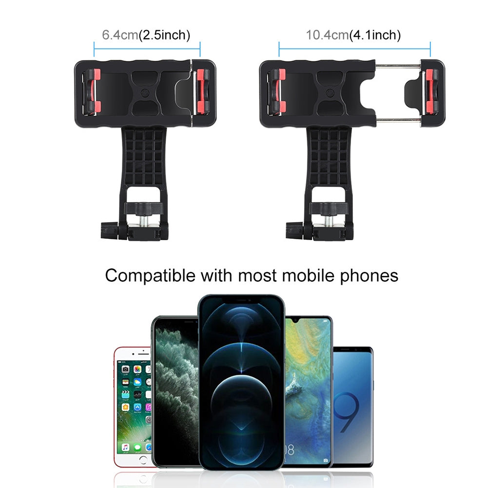 360 Degree Rotating Mobile Phone Clip Multi-function Live Broadcast Horizontal Vertical Selfie Stick Cellphone Holder Tripod black