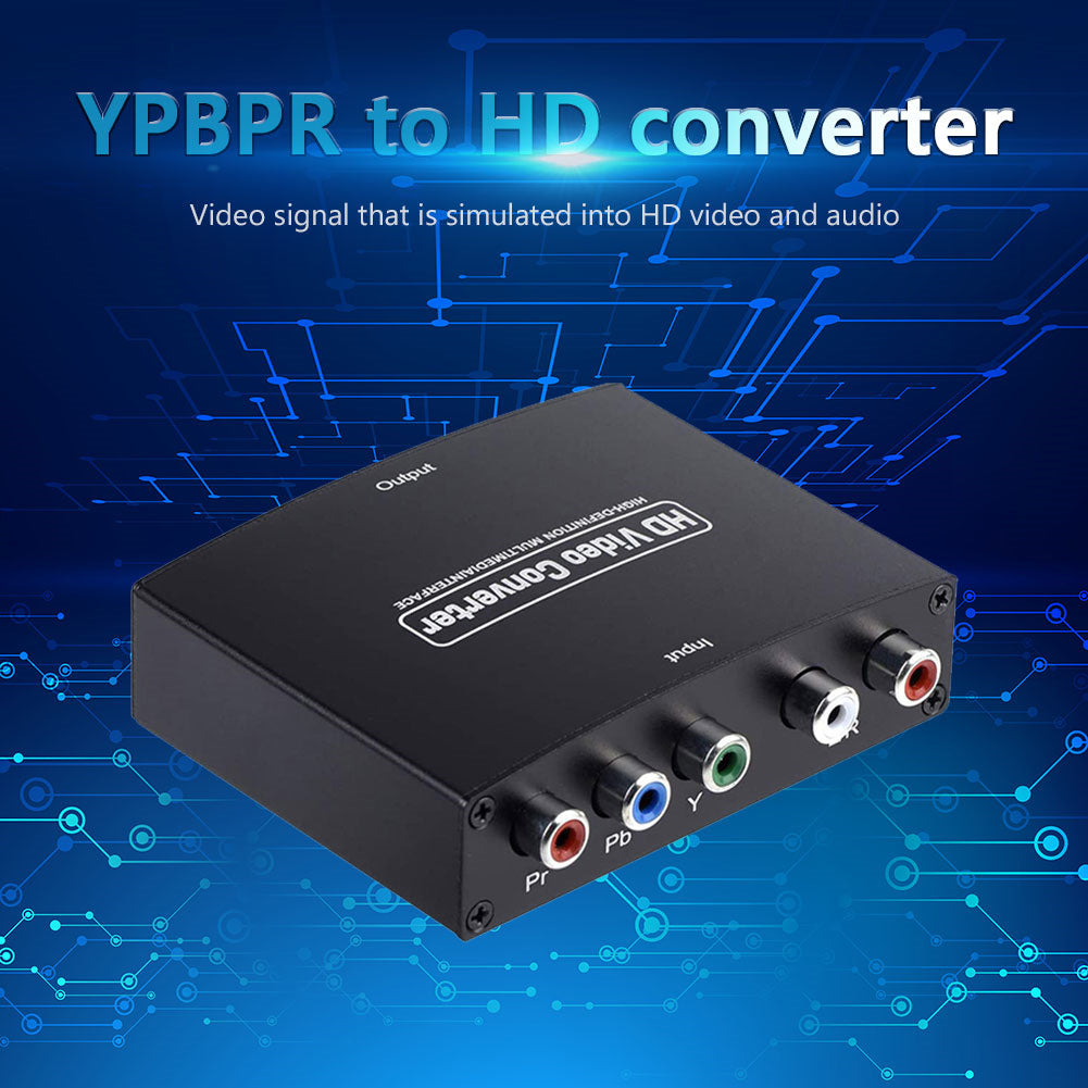 Ypbpr R/l To Compatible Forhdmi Converter 1080p Video Audio Adapter Splitter For Dvd Hdtv Monitor Projector UK Plug