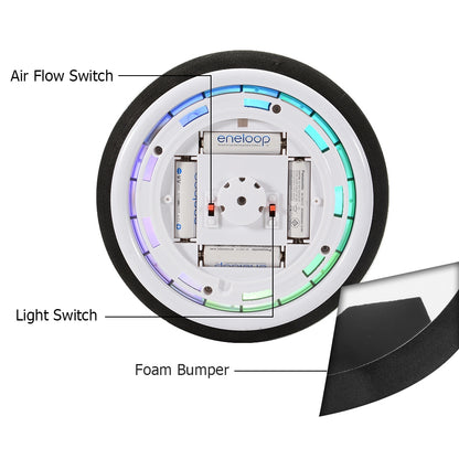 US Hobbylane Air Power Soccer with 2 Goals, Air Power Soccer Disk Floating Football with Foam Bumpers and LED Lights, Gliding Ball Disc Toy for Indoor and Outdoor Game Perfect Gifts for Kids Teens