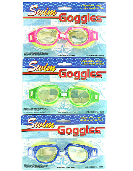 Leak-Proof Adjustable Swim Goggles ( Case of 24 )