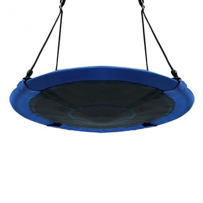 40 Inch Flying Saucer Tree Swing Indoor Outdoor Play Set-Blue - Color: Blue